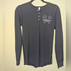 WoMen's Gray Henley Shirt New Belgium